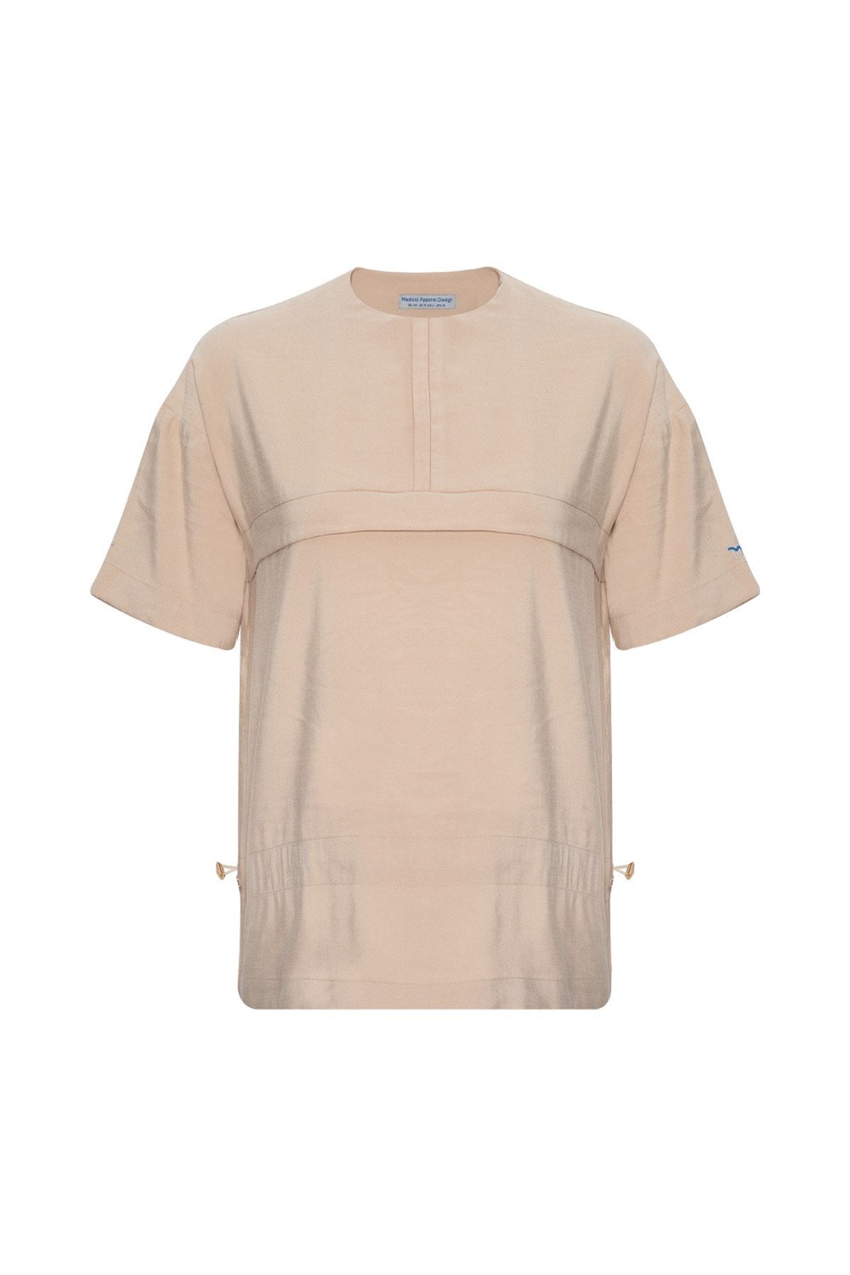 Kadın Scrubs Patlı Üst Ivory